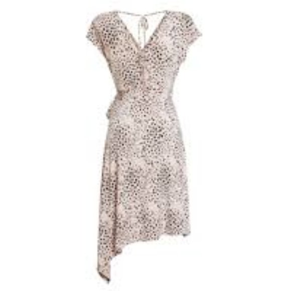 Brand New Bcbgmaxazria Women's Bcbg Painted Animal Print Wrap Dress - Picture 10 of 15